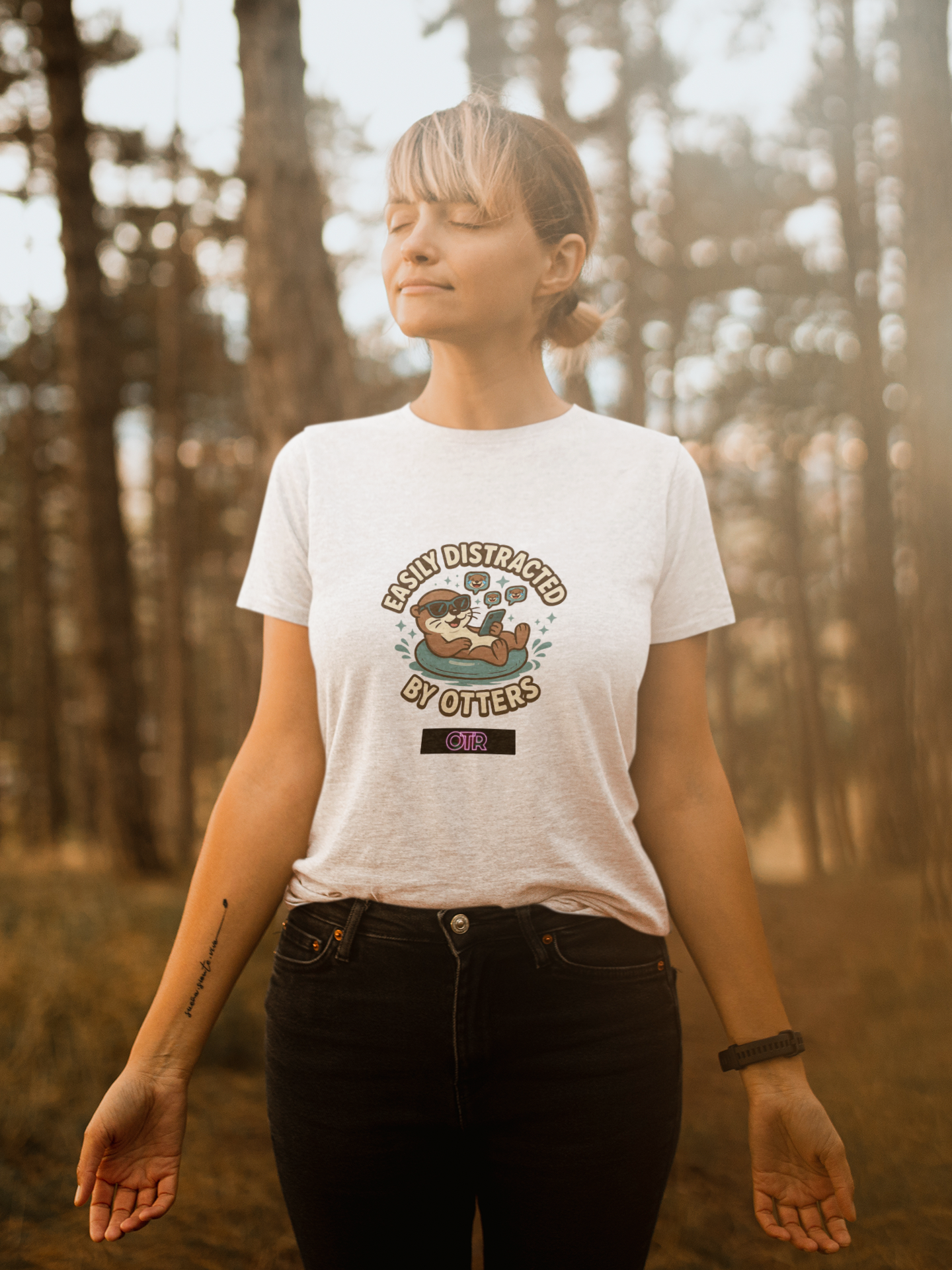 Easily Distracted by Otters T-Shirt