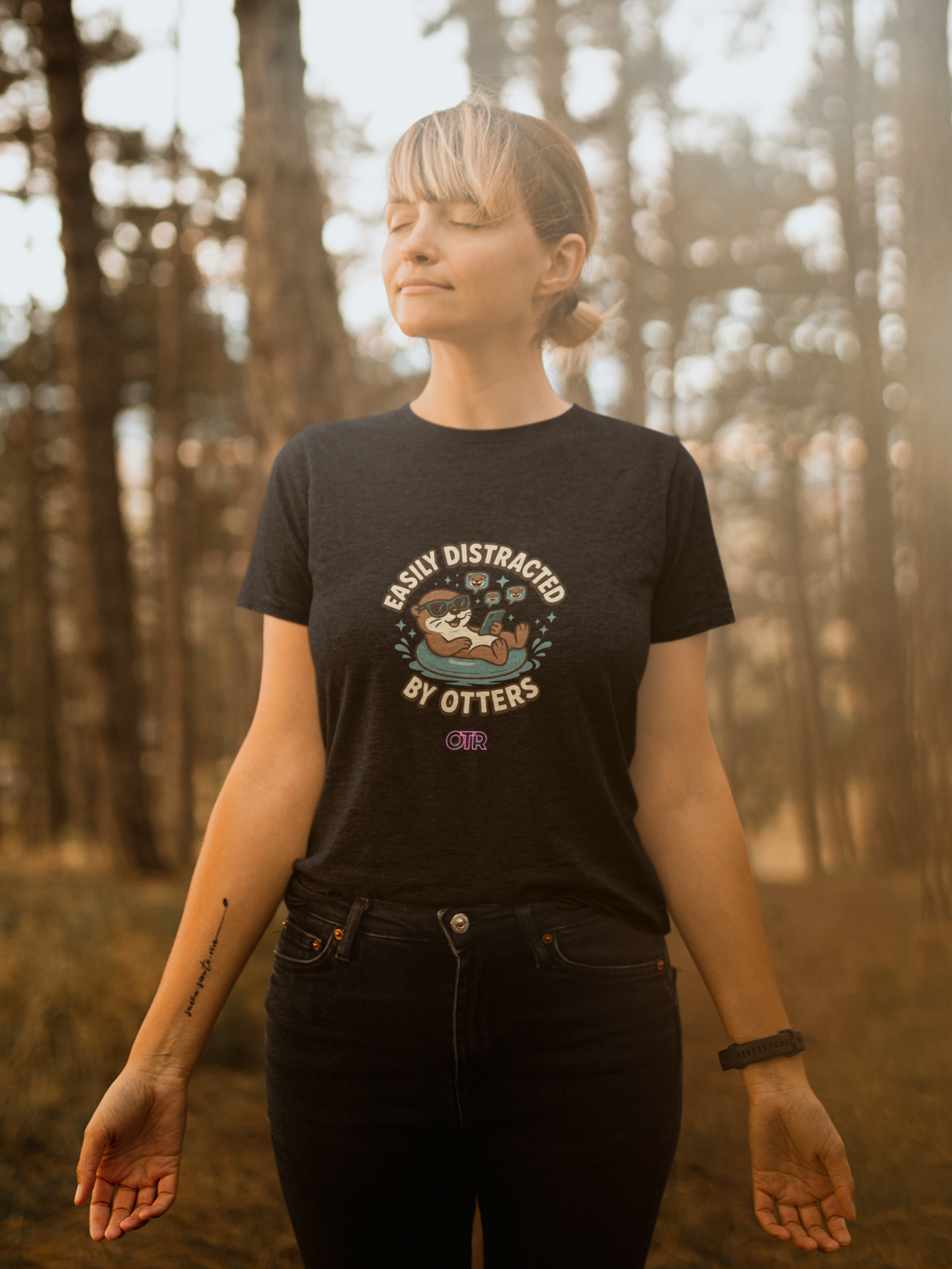 Easily Distracted by Otters T-Shirt